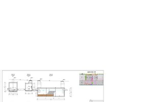  Plan der Niederschlagswasserbehandlung im Teilstromverfahren, Anlage Südwest in Grundriss und Schnitt. 