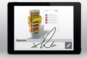  Checklisten für zuvor definierte Arbeitsabläufe sorgen für eine einwandfreie, digitale Dokumentation – direkt verknüpft mit dem zugehörigen Schalungsmodell. 