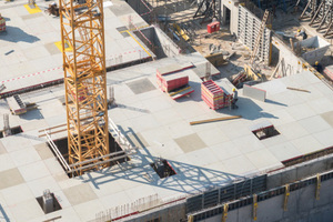  Hünnebeck Austria versorgt die Wiener Großbaustelle „Generali Arena“ mit hochwertigen Schalungslösungen für Wand und Decke. 