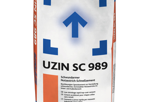  Uzin SC 989 ist ein schwindarmer Nutzestrich-Schnellzement. Er eignet sich besonders zur Herstellung schwindarmer und gleichzeitig formstabiler Nutz-Estriche im Innen- und Außenbereich 