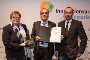  Dr.-Ing. Michael Stranz (M.) nahm den Innovationspreis gemeinsam mit Barbara Haarlammert und Werner Eilers entgegen. 