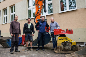  Glückliche Gesichter nach getaner Arbeit: Florian Gutseel, Michael Weise, Rainer Matz/Lehnhoff und Kai-Uwe Gutseel. (v.l.n.r.) 