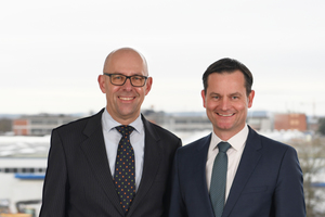  Prof. Dr. Ralf-Peter Oepen (links im Bild) und Max Böhler (rechts im Bild) – die beiden neuen Geschäftsführer der BRZ Deutschland GmbH. 