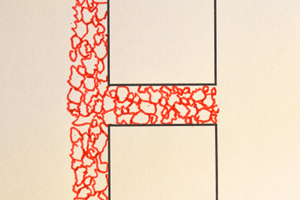  Abbildung 4: Schematische Darstellung Fugen- und Bettungsmaterial aus grober Gesteinskrönung ohne Ausweichneigung bzw. Ausweichpotential 