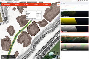  Die 3D-Messung durch die Drohne ermöglicht auch das exakte Ermitteln von Haufwerken samt Volumen. 