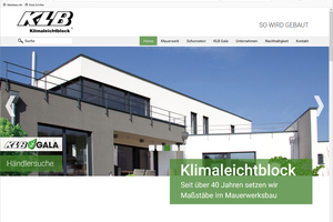  Klare Linien und aussagekräftige Bilder: Der überarbeitete Web-Auftritt von KLB Klimaleichtblock zeigt sich mit frischem, modernem Design. 