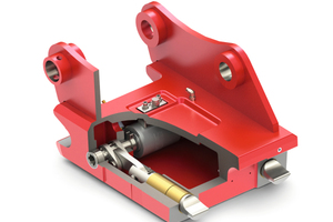  Die hydromechanische Ausführung kombiniert hydraulischen Aktuator mit mechanischer Totpunktverriegelung.  