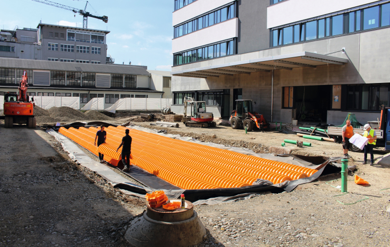 Rigole für Industrie und Innenstadt THIS Tiefbau Hochbau