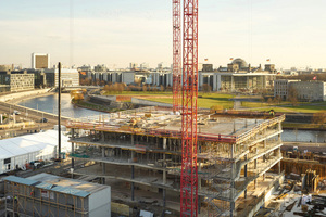  In bester Lage, mit Blick auf Reichstag und Kanzleramt, wächst der Cube Berlin Etage um Etage.  