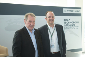  Bernhard Düser, Mitglied des Vorstands der Joseph Vögele AG, und Domenic G. Ruccolo, CEO der Wirtgen Group (vo. li.). 