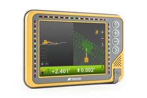  Für die neue 3D-Baggersteuerung X-53x verspricht Hersteller Topcon eine bis um 30 Prozent verbesserte Produktivität. 