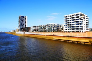  Das Aushängeschild der Firma: die Überseestadt in Bremen. 