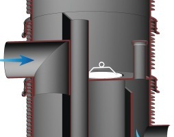  Der Wavin Certaro DN 1000 Plus Substratfilterschacht. 