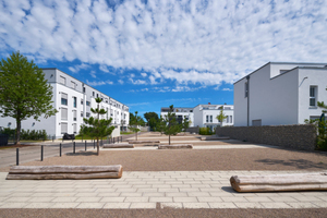  Konzipiert wurde das neue Quartier als autofreie Anlage mit Gärten und großzügigen Freiflächen. 