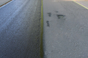  Rechts, die Straße vor der Sanierung. 