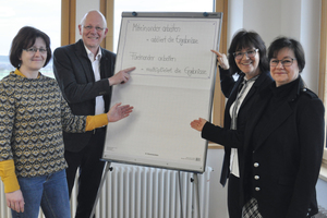  Ein Grundsatz, nach dem sich alle richten: Kathrin Hess, Wolfgang Schubert-Raab, Gisela Raab und Constanze Köpke (von links). 