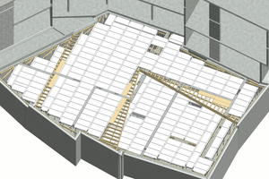  Wie geplant: Links ist der digitale Plan der Deckenschalung mit minimieren Passflächen... 