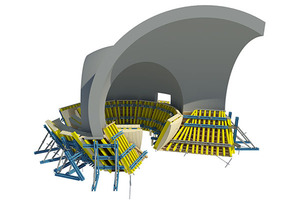  Die Schalungskomponenten für die Kugelelemente wurden in 3D geplant und im Doka-Fertigservice produziert. 