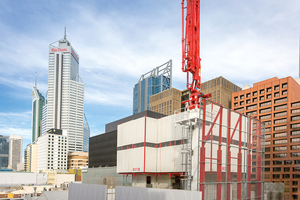  Unweit des höchsten Gebäudes der Stadt entsteht mit dem 900 Hay Street Hotel in Perth ein weiteres Hochhausprojekt. 