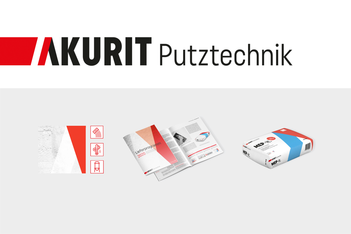 Das Erscheinungsbild der Akurit Putztechnik, ab Januar 2020 Premiummarke für Putzsysteme der Sievert AG.