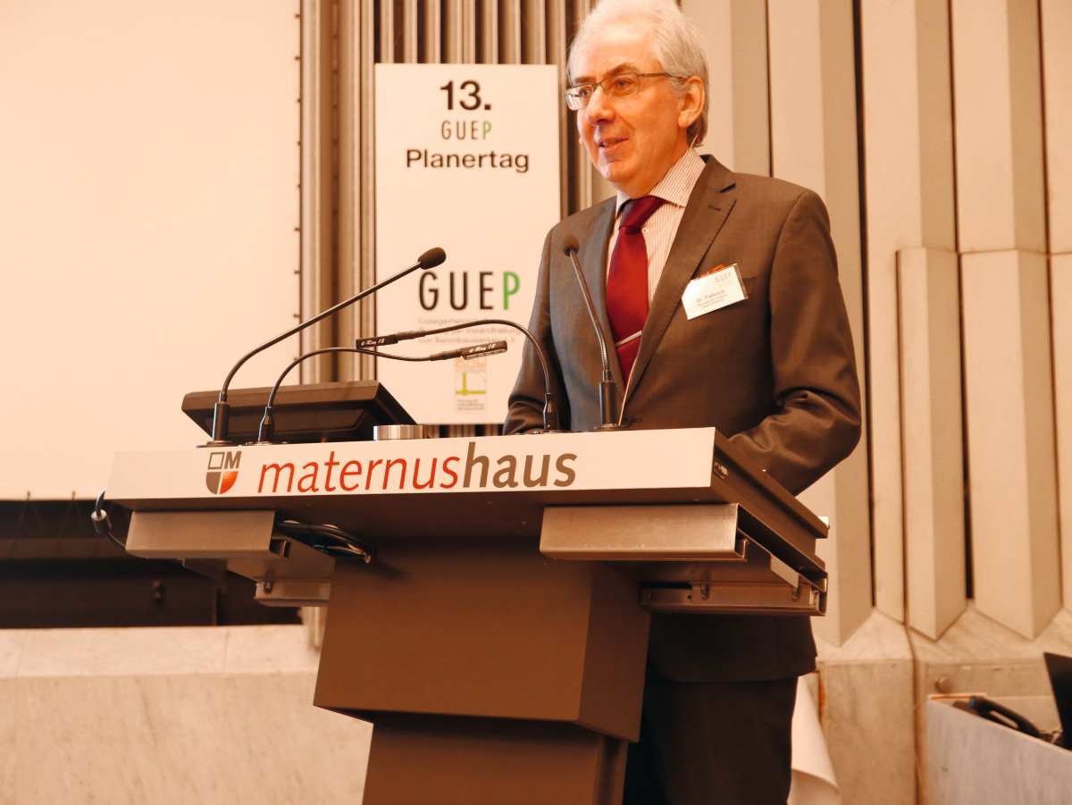 Dr.-Ing. Michael Fiebrich, BauIngenieurSozietät Sasse-Fiebrich, Aachen und Vorsitzender der GUEP, Krefeld, hier beim vorjährigen Planertag.