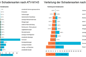  Verteilung der Schadensarten: Korrosion und Scherbenbildung zählen zu den häufigsten Schadensarten. 