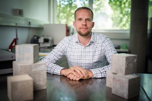  Jungunternehmer Ricardo Remus revolutioniert mit seinem Ultraschall-Verfahren die Betonherstellung. 