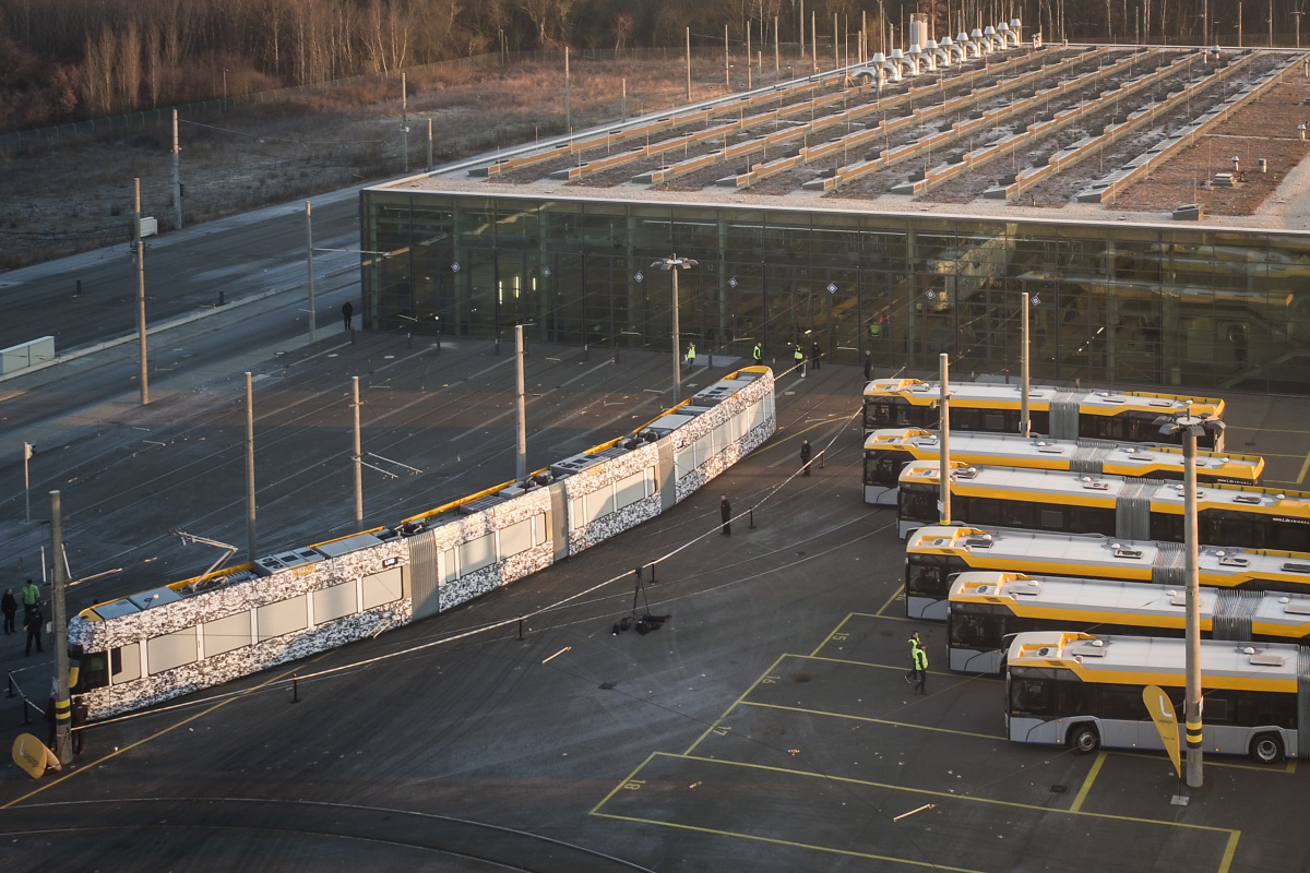 Technisches Zentrum Heiterblick der Leipziger Verkehrsbetriebe. Hauptwerkstatt f?r die Wartung und Instandsetzung der Stra?enbahnen.