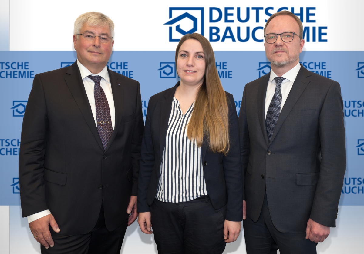 Für die Deutsche Bauchemie im Einsatz: (v.l.) Norbert Schröter, Marieke Thomé und Martin Glöckner. 