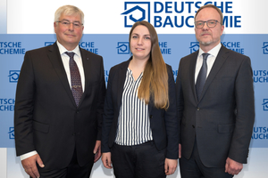  Für die Deutsche Bauchemie im Einsatz: (v.l.) Norbert Schröter, Marieke Thomé und Martin Glöckner.  