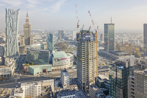  Die innerstädtische Lage der Baustelle sowie die Geometrie des Kerns stellten besondere Herausforderungen bei diesem Projekt dar. 