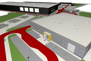  Die Planung des neuen Unternehmensstandortes erfolgte mit BIM. Das 3D-Modell bietet einen guten Überblick über die Außenanlagen und die Gebäude. 