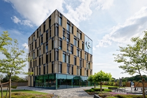  Der Neubau des Unternehmens Shopware in Schöppingen wurde mit dem Gold-Zertifikat der Deutschen Gesellschaft für Nachhaltiges Bauen (DGNB e.V.) ausgezeichnet. 