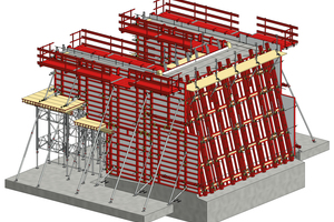  Die 3-D-Planung von MEVA erleichterte mit detaillierten Angaben den Aufbau der Schalung. 