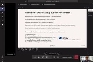  Schulungen und Maschinenvorführungen finden digital via Videokonferenz und Livestream statt. 