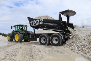  Ob Baustelle, Steinbruch oder Landwirtschaft. Der 2-Achs-Offroadkippanhänger TP22 von Schwarzmüller ist die ideale Lösung. 