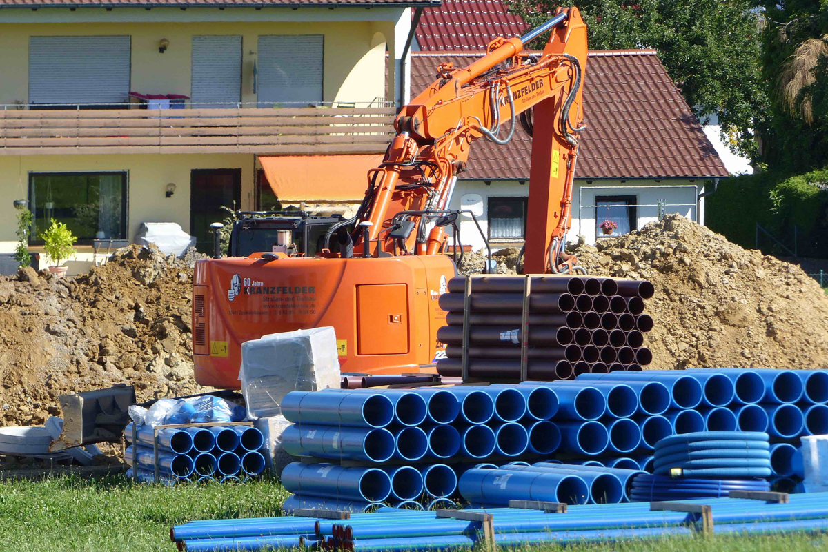 Die Gemeinde entschied sich auch unter dem Aspekt der Nachhaltigkeit für HS-Kanalrohre von Funke.