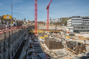  Zwischen der Stuttgarter Innenstadt und dem sogenannten Pragsattel entsteht aktuell ein neuer Bürocampus.  