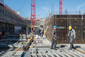  Auf der Leo-Baustelle kommt am häufigsten die Noetop mit dem Abmessungen von 2,65 x 3,31 m zum Einsatz. 