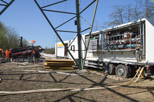  Piloteinsatz für neue Recyclinganlage: Um Horizontalbohrungen zukünftig weiterhin wirtschaftlich und auf technisch höchstem Niveau anbieten zu können, hat die Bohrservice Rhein-Main Gesellschaft für Horizontalbohrungen mbH, Bodenheim, ein innovatives Konzept für eine neue Recyclinganlage umgesetzt. 