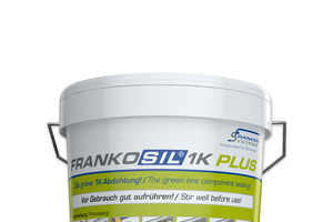  Frankosil 1K Plus, die einkomponentigeAbdichtung von Franken Systems, wird gebrauchsfertig geliefert und kann nach dem gründlichen Aufrühren direkt aus dem wiederverschließbaren Eimer verarbeitet werden. 