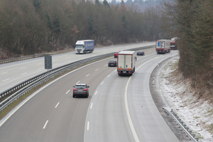  Der horizontal-hybrid gebaute Abschnitt der A 61, fertiggestellt im Winter 2017/18. 