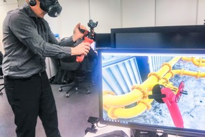  Praxisnahe Arbeitssicherheitsschulung: Im Projekt DigiRAB neu entwickelte VR- und AR-Simulationen veranschaulichen wirklichkeitsnah Risiken und Gefahren. 