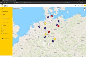  Alle Geräte übersichtlich mit aktuellem Status auf der Kartenansicht in 123fleet 