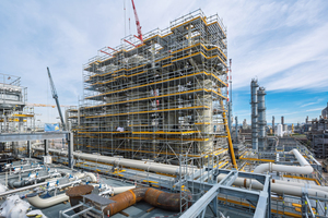  Der Neubau der Acetylenanlage bei BASF SE in Ludwigshafen gehört zu den ersten Industriegerüstprojekten weltweit, die nach der BIM-Methode umgesetzt wurden.  