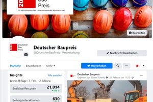  Obwohl der eigentliche Wettbewerb noch nicht gestartet ist – die Fragebögen zum Deutschen Baupreis werden erst zum 15. April freigeschaltet – ist auf der Facebook-Seite schon viel los. 