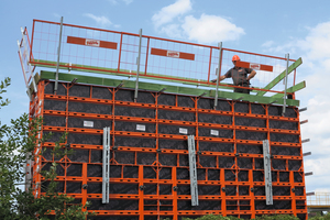  Erfolgreich gemeistert: die Leichtschalung NeoR im Einsatz auf einer Testbaustelle. 