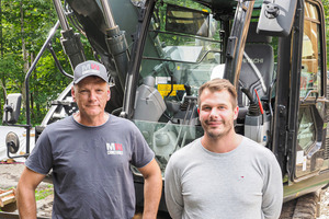  Kiesel-Fans: Baustellenleiter Bernd Schmitt (l.) und Firmenchef Markus Westerburg. 