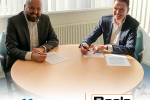  Unterzeichneten die Vereinbarung zur Mietkooperation: Guido Elzenaar (l.), Geomatik-Vertriebsleiter bei Topcon Positioning Netherlands, und Robbert Willemsen (r.), Geschäftsbereichsleiter bei Boels Survey & Laser. 