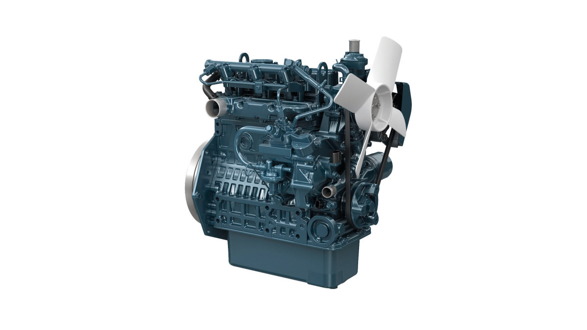Kubotas erster Dieselmotor unter 19 kW mit elektronischer Steuerung. Die Entwicklung von schwarzem Rauch wird durch ein neues Verbrennungssystem auf ein unsichtbares Niveau reduziert.